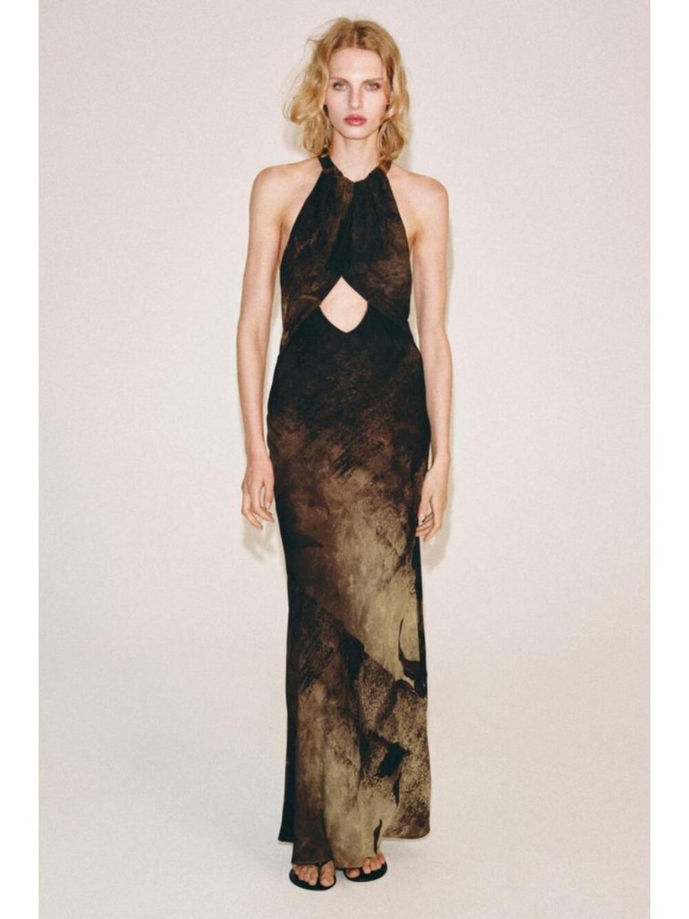 ZARA ZW COLLECTION PRINTED HALTER NECK DRESS 9046/838/330 - Picture 4 of 9